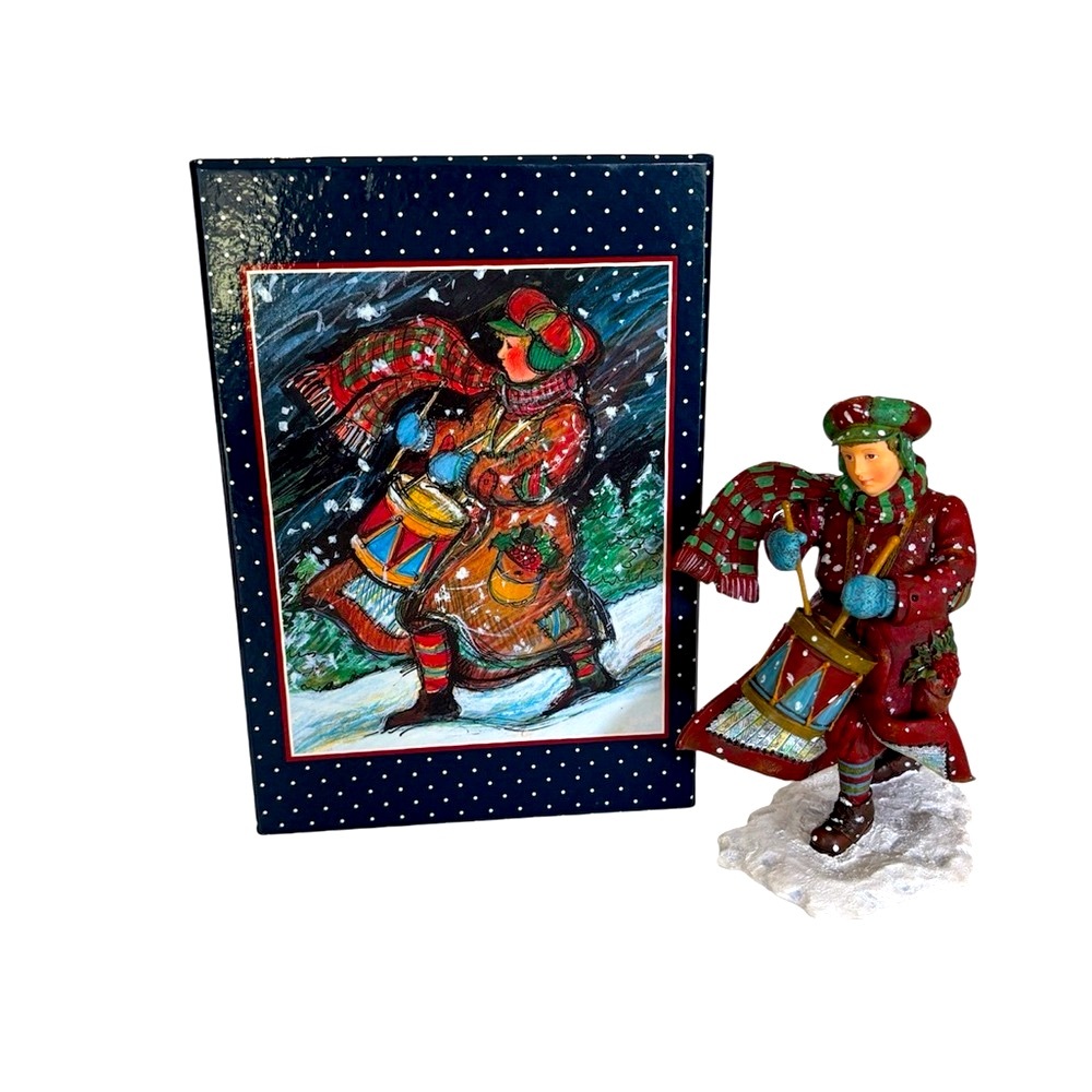 1999 Susan Winget Drummer Figurine with Box by Lang & Wise 6”